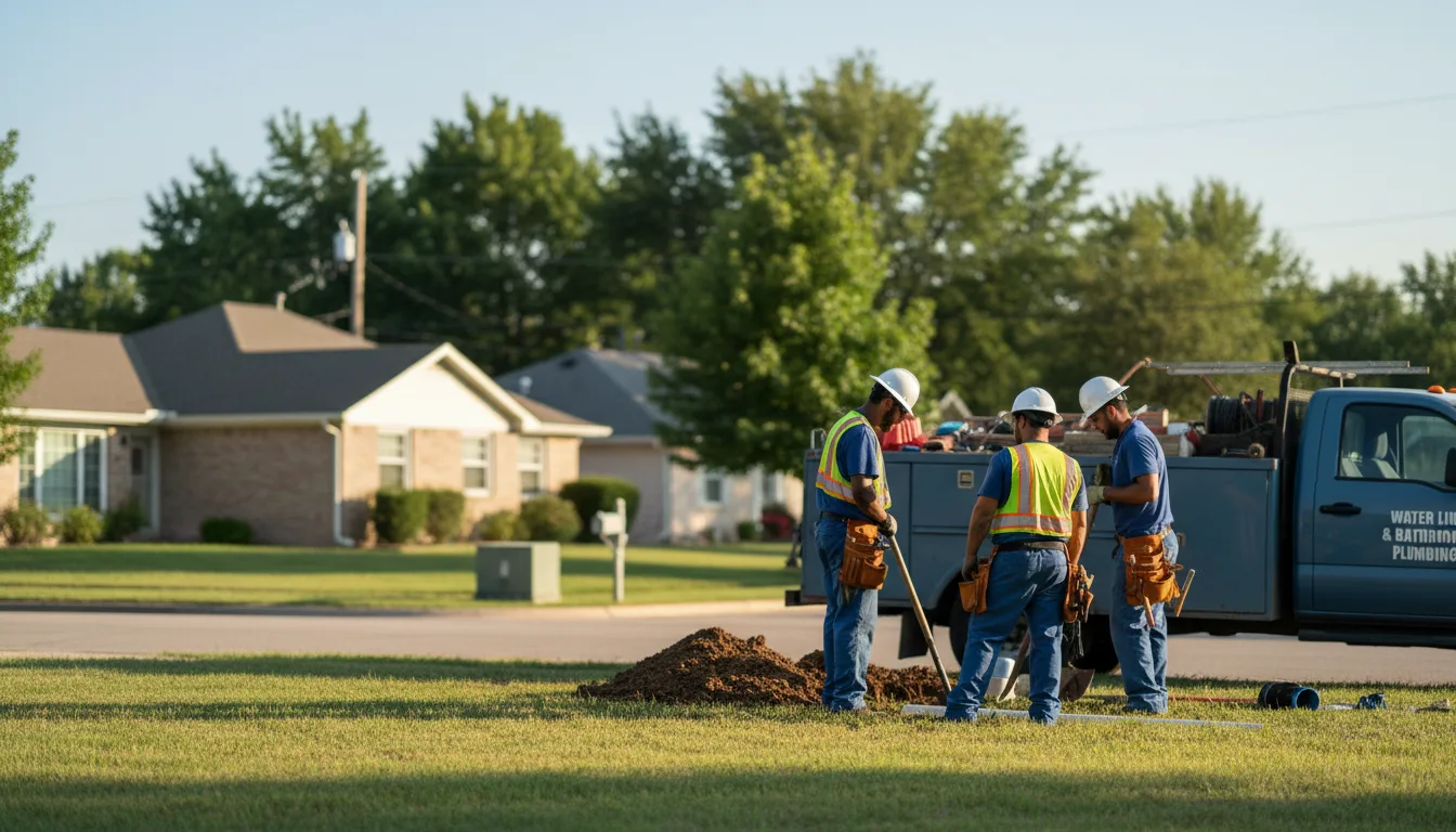Residential water line and bathroom plumbing service in Henderson, WV